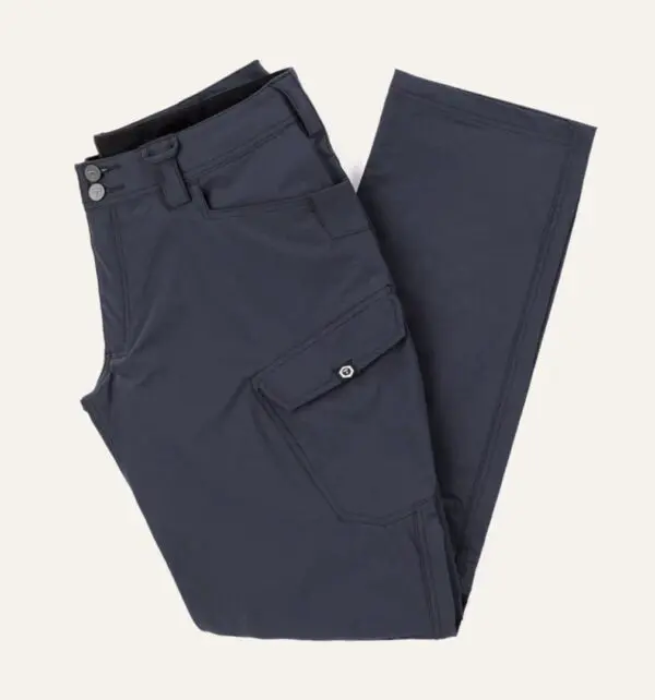 A pair of pants that are on the ground.