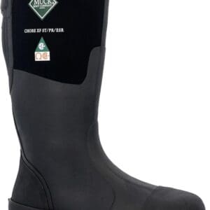 A black rubber boot with a diamond on the side.