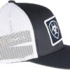 ARIAT Men's Logo Mesh With Flag Patch Snapback Baseball Cap - Navy (1517603) - Image 2