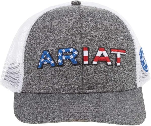 ARIAT Patriotic Label Logo Cap - Gray (A300009406) - Image 6