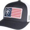 ARIAT Men's Logo Mesh With Flag Patch Snapback Baseball Cap - Navy (1517603)