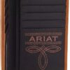ARIAT Men's Flag Shield Rodeo Wallet - Aged Bark (A35547217) - Image 6