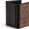 ARIAT Men's Feather Embossed Design Trifold Wallet- Brown (A3557702) - Image 6