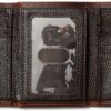 ARIAT Men's  Leather Tri-Fold Wallet with Emblem Concho - Dark Copper (A35122281) - Image 4