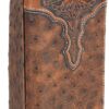 ARIAT Men's Ostrich Print Floral Embossed Rodeo Wallet (A3553102) - Image 7