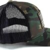 A close up of the back of a hat