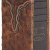 ARIAT Men's Ostrich Print Floral Embossed Rodeo Wallet (A3553102) - Image 5