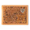 ARIAT Men's Feather Embossed Design Bifold Wallet- Brown (A3559848)