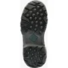 A sole of the shoe with a black pattern.