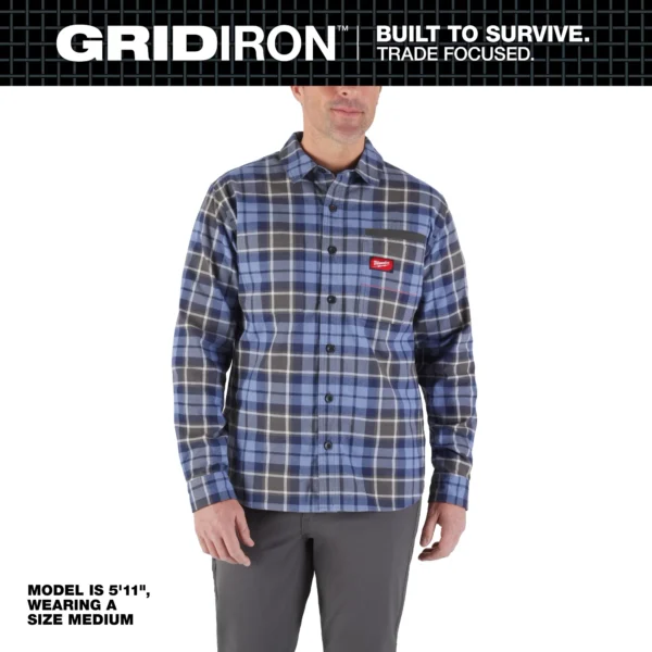 MILWAUKEE GRIDIRON™ Flannel Shirt - Red, Gray or Blue (M551) - Image 17